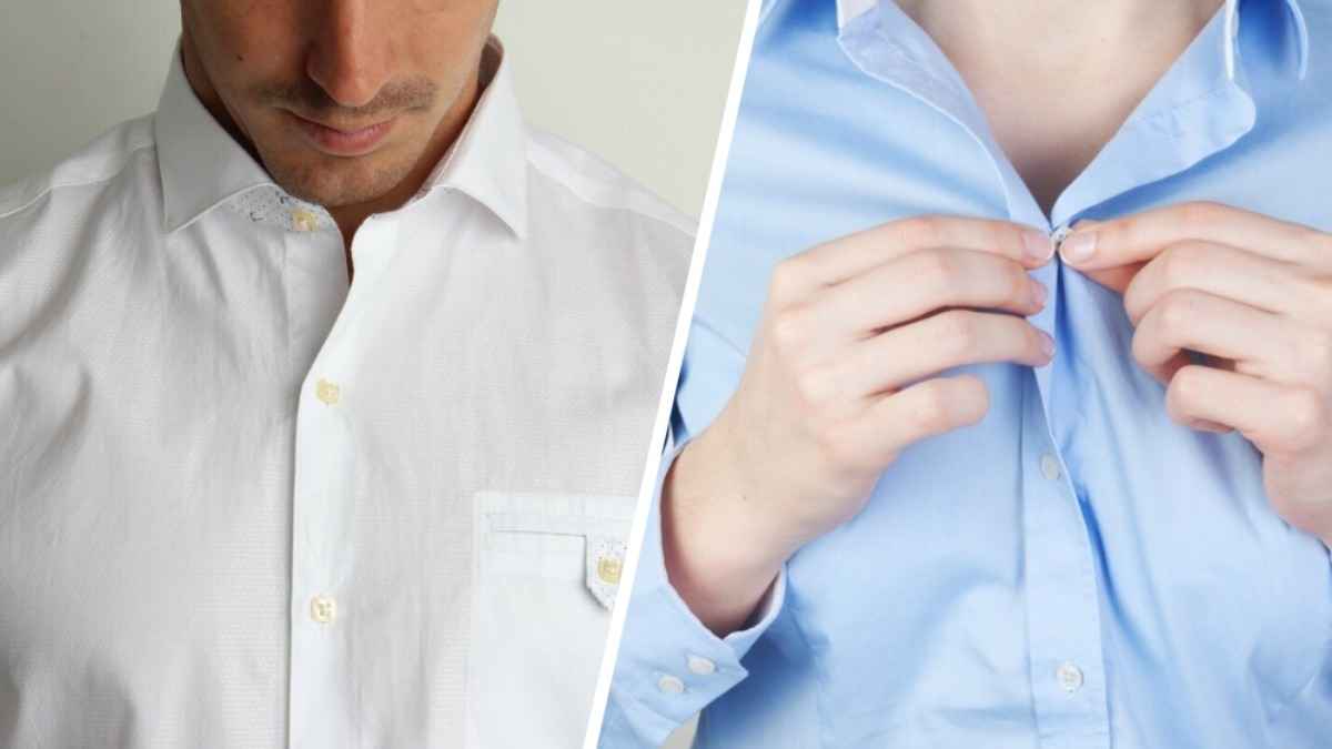 Пуговицы на мужских рубашках часто расположены справа, на женских — слева