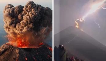 «Безумно страшно, но красиво!» — Молнии над извергающимся вулканом в Гватемале приковали к себе взгляды туристов