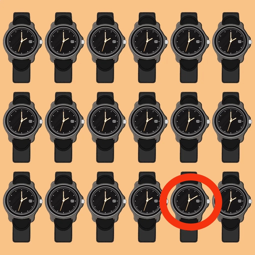 99% людей не могут найти часы с отличием за 10 секунд! А вы справитесь?