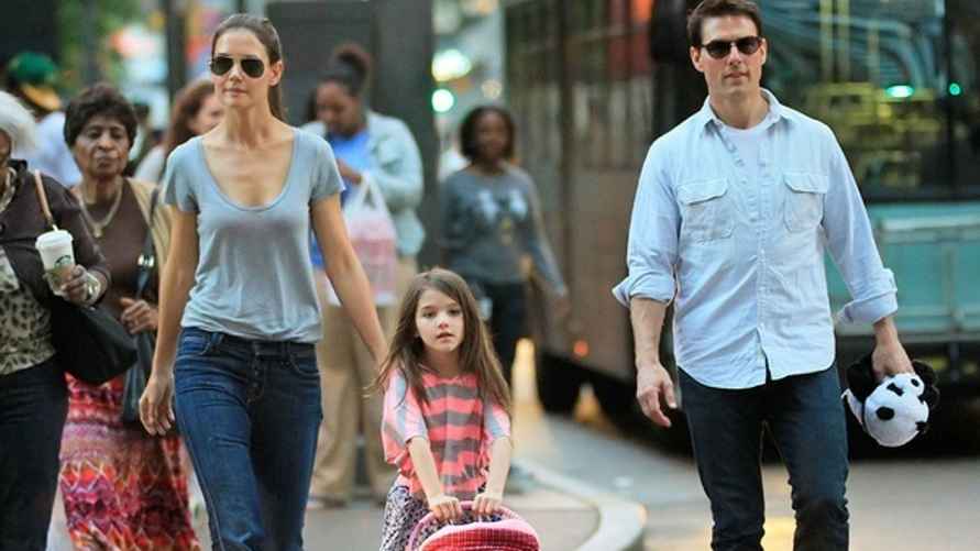 Том Круз и Кэти Холмс с дочерью Сури