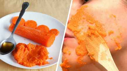 Нанесите на лицо одну из этих масок из моркови. Эффект заметите уже через 10 минут