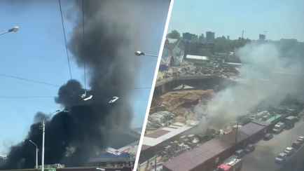 МЧС назвало причину густого черного дыма на стройке китайского бассейна в центре Минске