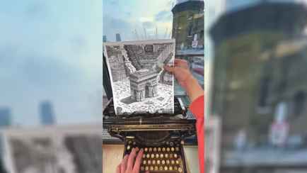 Британец собирает миллионы просмотров в TikTok картинами, написанными печатной машинкой. Как это выглядит?