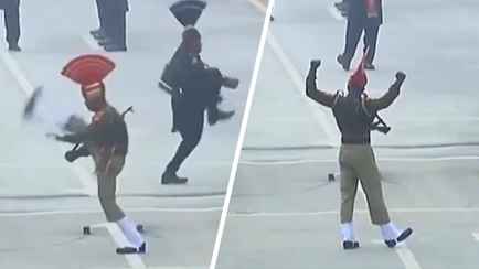 Настоящий театр. В соцсети Х показали, как происходит смена караула на индийско-пакистанской границе