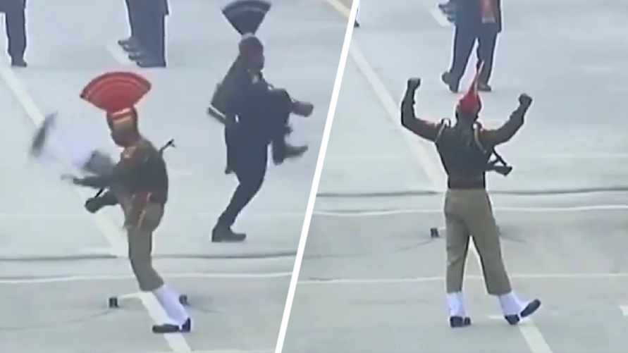 Настоящий театр. В соцсети Х показали, как происходит смена караула на индийско-пакистанской границе