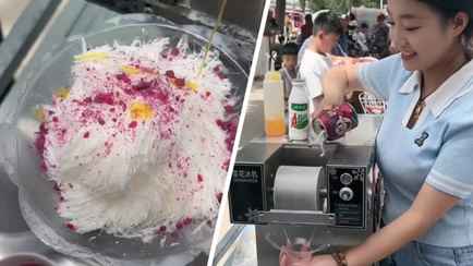 «Практически из воздуха» — Ролик с приготовлением мороженого в Китае собрал больше 12 млн просмотров. Как его делают?