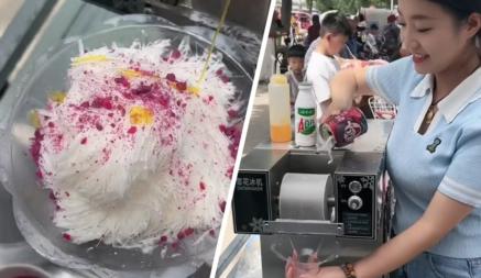 «Практически из воздуха» — Ролик с приготовлением мороженого в Китае собрал больше 12 млн просмотров. Как его делают?