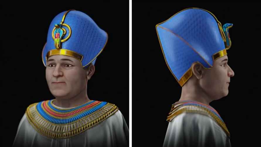 Лицо одного из самых богатых людей мира Аменхотепа III по данным технологии научного моделирования. Фото: Pen News
