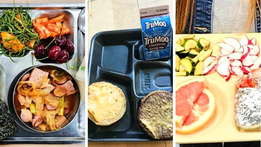 Как питаются школьники в столовых США, Финляндии и Кореи? Появились фото обедов со всего мира