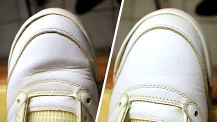 Как легко убрать складки с обуви? Понадобятся лишь 2 обычных бытовых предмета