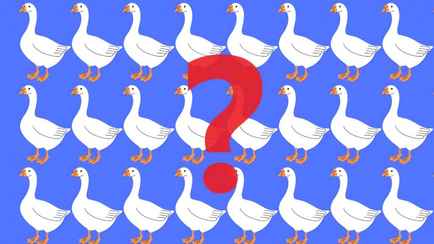 Этот быстрый тест на восприятие проваливают почти все. А вы сможете найти особенного гуся за 10 секунд?