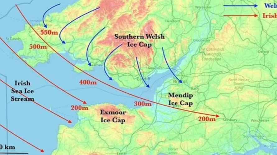 Валуны из голубого камня могли быть перенесены из Уэльса на равнину Солсбери в результате сочетания валлийского и ирландского льдов. Фото: Доктор Джон Брайан