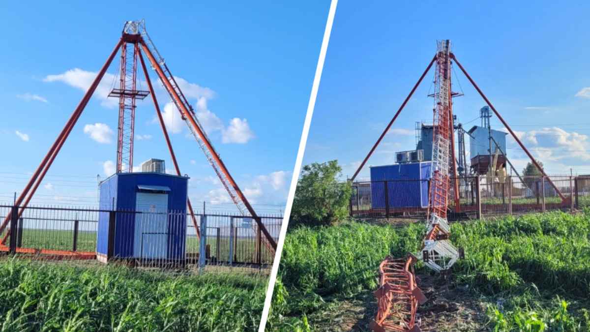 Штормовой ветер сломал вышку сотовой связи под Зельвой. В МЧС показали последствия разрушительного грозового фронта