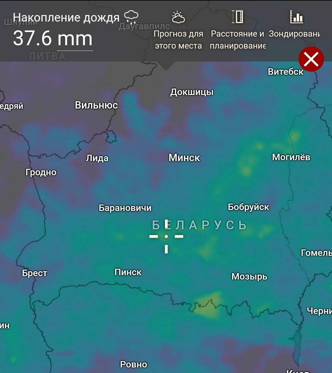 Синоптики назвали самые «мокрые места» в Беларуси в ближайшие дни. Где пообещали грозы с градом?