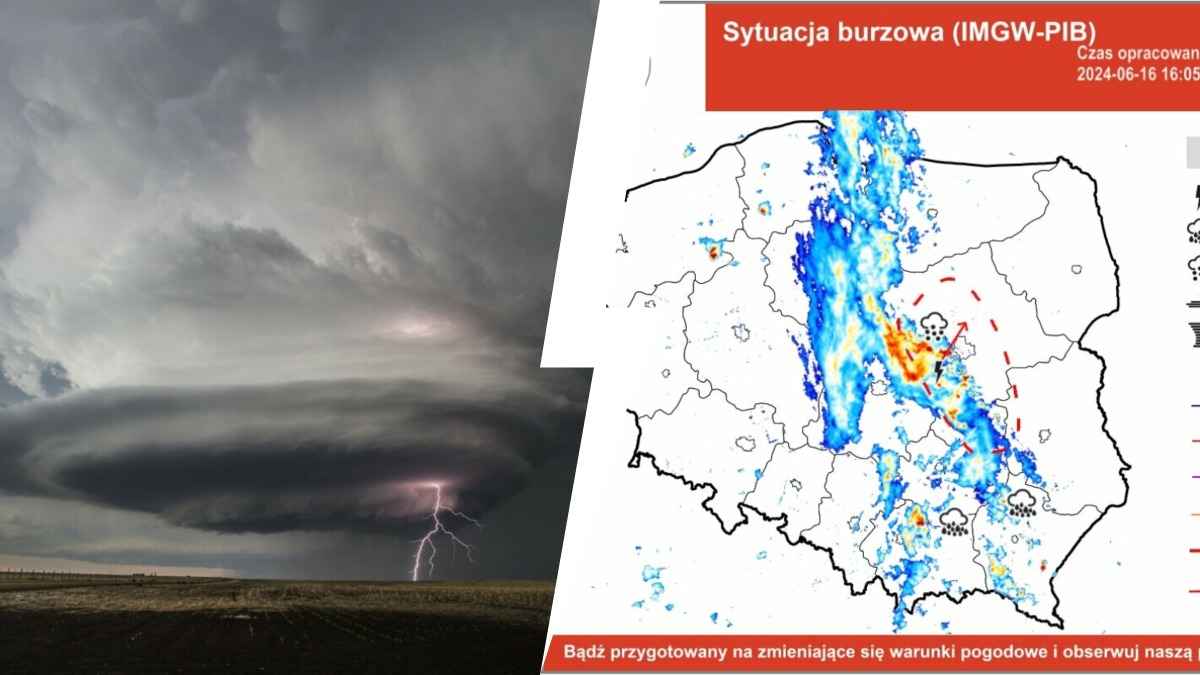 В Польше грозовая суперячейка двинулась на Беларусь. К чему готовиться?