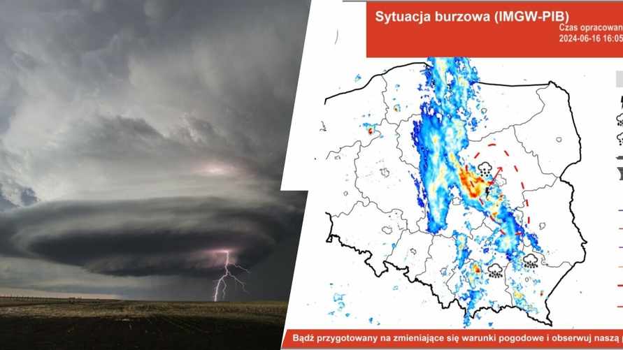 В Польше грозовая суперячейка двинулась на Беларусь. К чему готовиться?