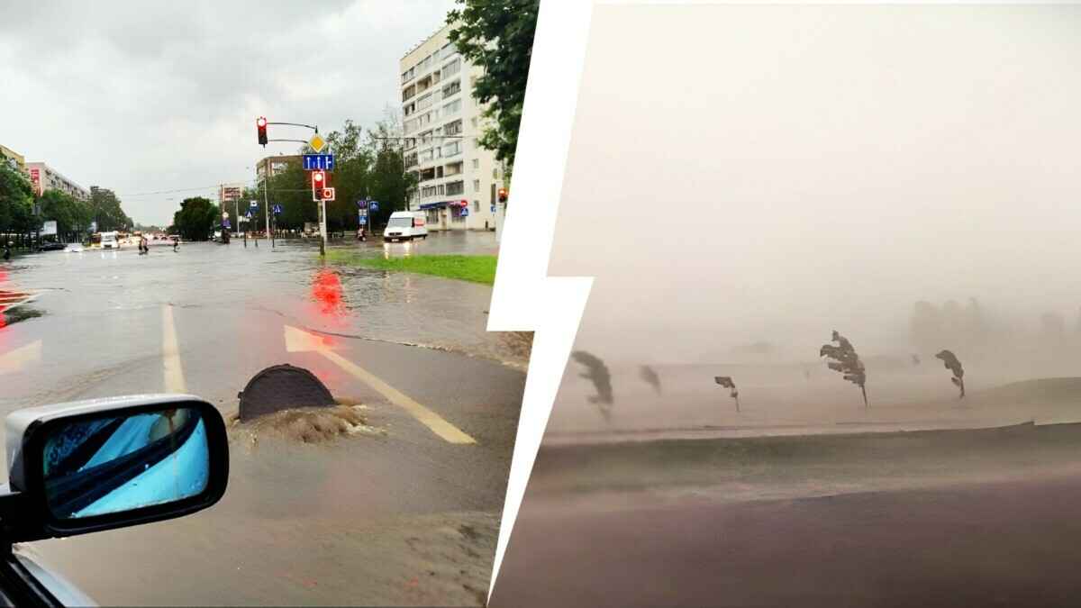 "Ливануло мощно" — Минчане поделились кадрами непогоды, из-за которой остановились автобусы и трамваи