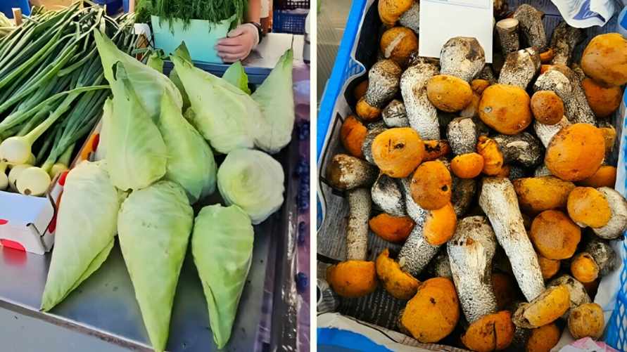 А вы такую видели? Посмотрели, за сколько в Минске продают "специальную" капусту для голубцов, подосиновики и ягоды