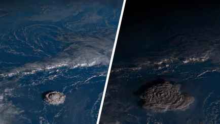 В Сети появилось видео самого мощного извержения вулкана, снятого из космоса