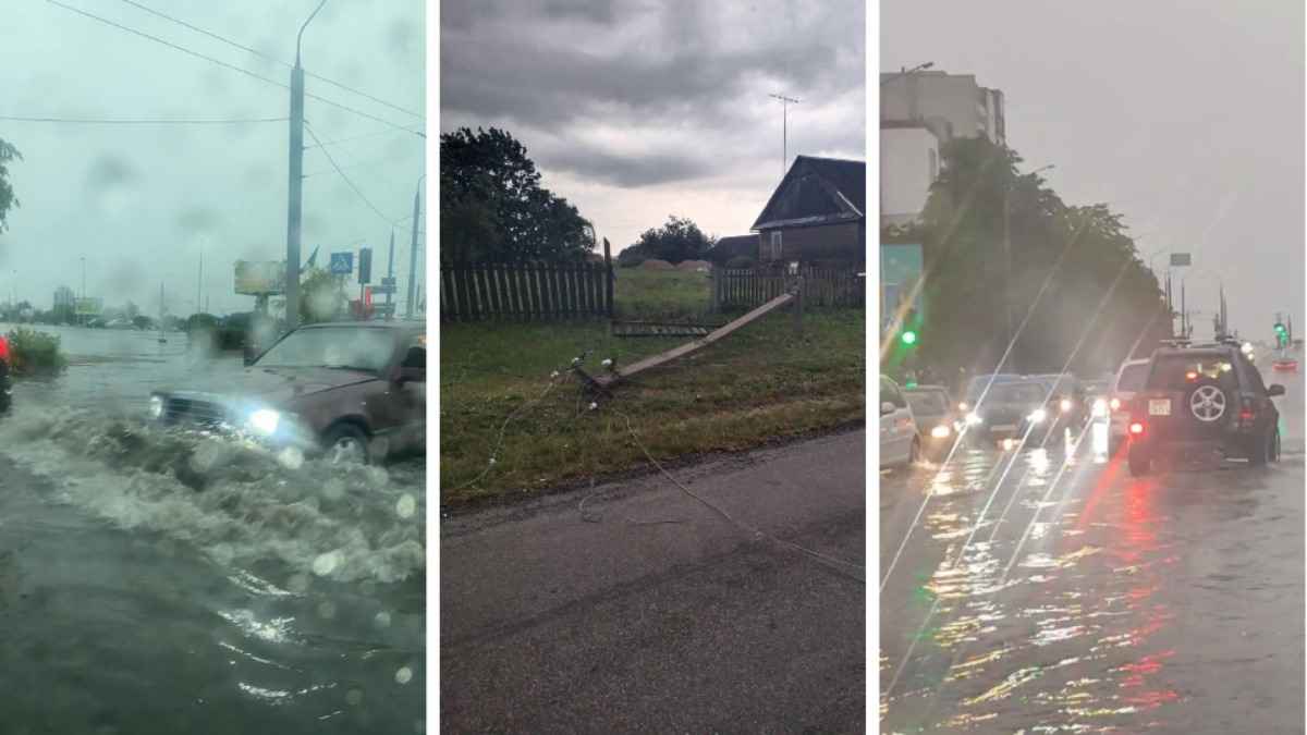 Мощный грозовой фронт обрушился на Брестчину и затопил Гродно. Кому приготовиться?