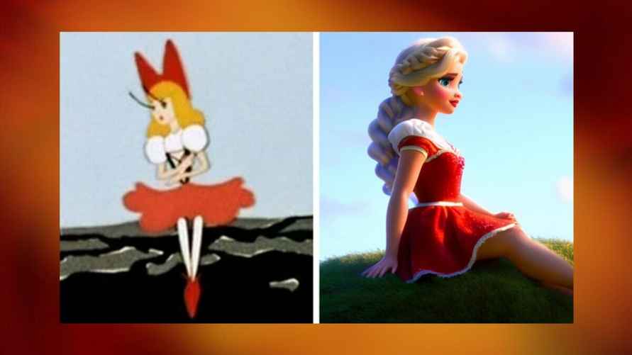 Дюймовочка из одноимённого мультфильма