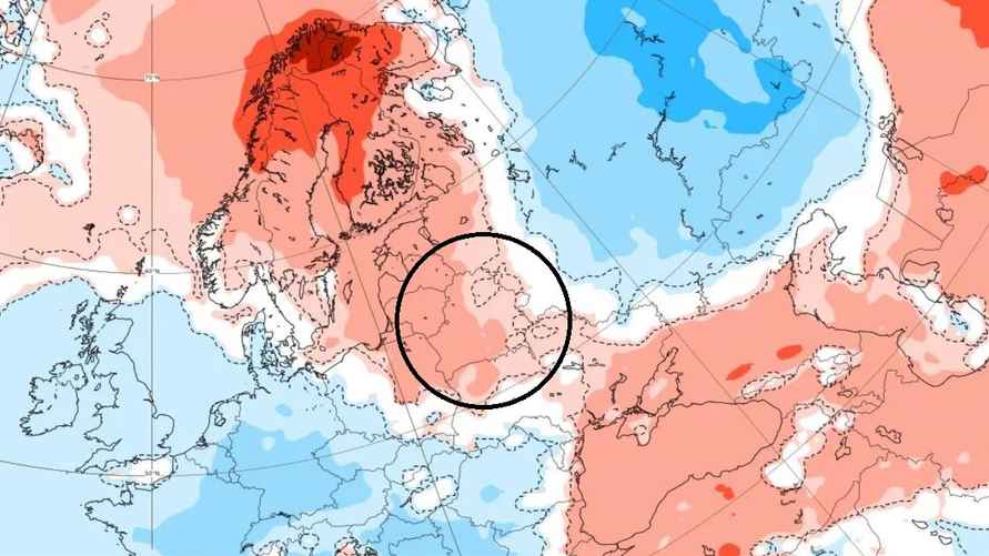 Данные карты ECMWF на период с 22 по 29 июля. Фото: Telegram-канал Nadvorie