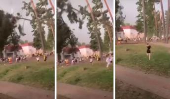 Появилось видео шторма в лагере под Речицей, где мальчика насмерть придавило упавшим деревом