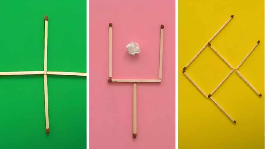 Эти 5 головоломок со спичками проверят вашу сообразительность. Куда переместить, чтобы получился правильный ответ?