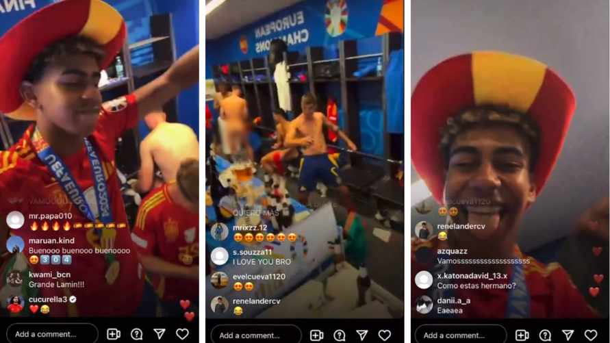 Юная звезда сборной Испании случайно показал видео голых чемпионов Евро-2024