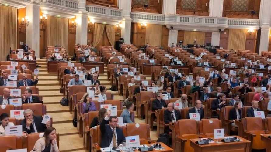 Скриншот трансляции сессии ПА ОБСЕ