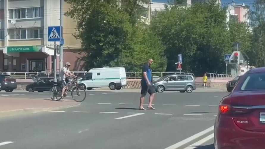 Скриншот видео Гродненской ГАИ