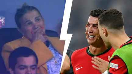 Мать Роналду заплакала, глядя на его игру в матче против Словении