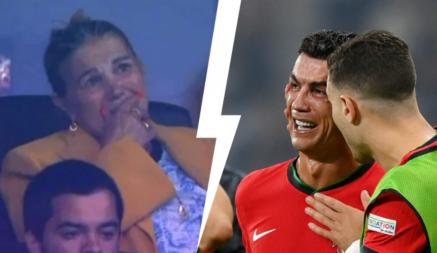 Мать Роналду заплакала, глядя на его игру в матче против Словении