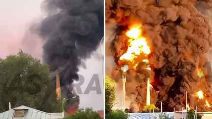 Украинские дроны атаковали нефтебазу в Волгоградской области России