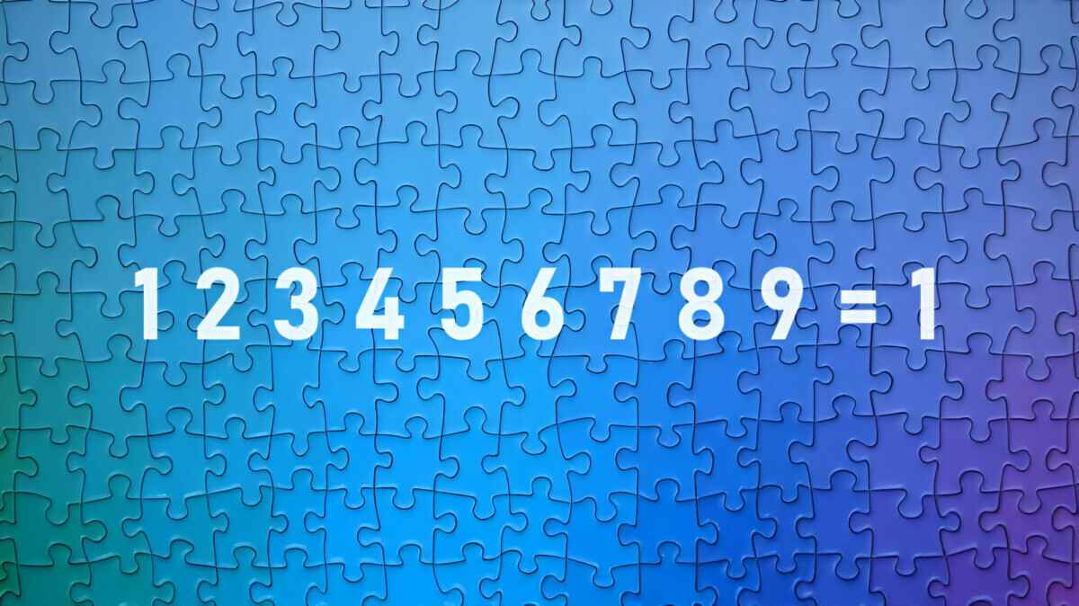 Как использовать все цифры, чтобы получилось 1? Эта хитрая головоломка имеет два решения