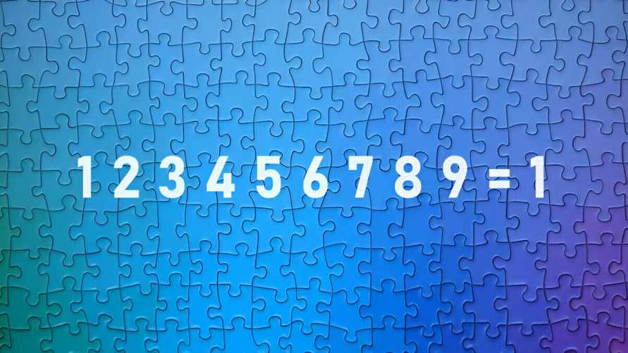Как использовать все цифры, чтобы получилось 1? Эта хитрая головоломка имеет два решения