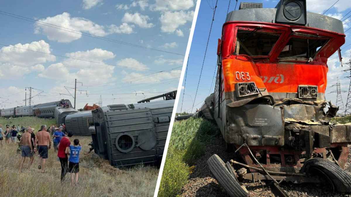 В России КАМАЗ пустил под откос пассажирский поезд Казань-Адлер. Более 140 пострадавших