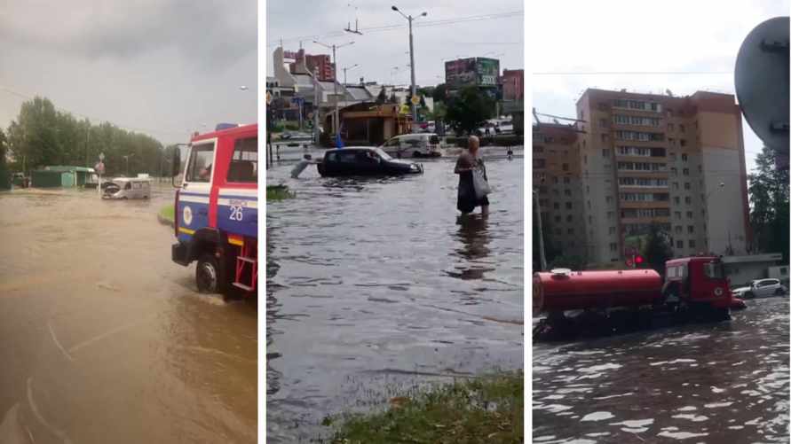 Часть Минска ушла под воду из-за внезапного "микропорыва"