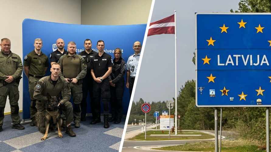 Эстония направила полицейских с дронами и собакой на границу Латвии с Беларусью