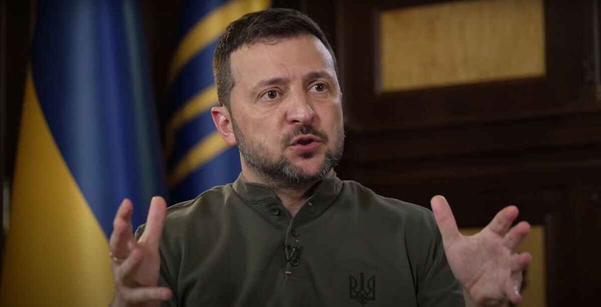 Скриншот видео интервью Зеленского