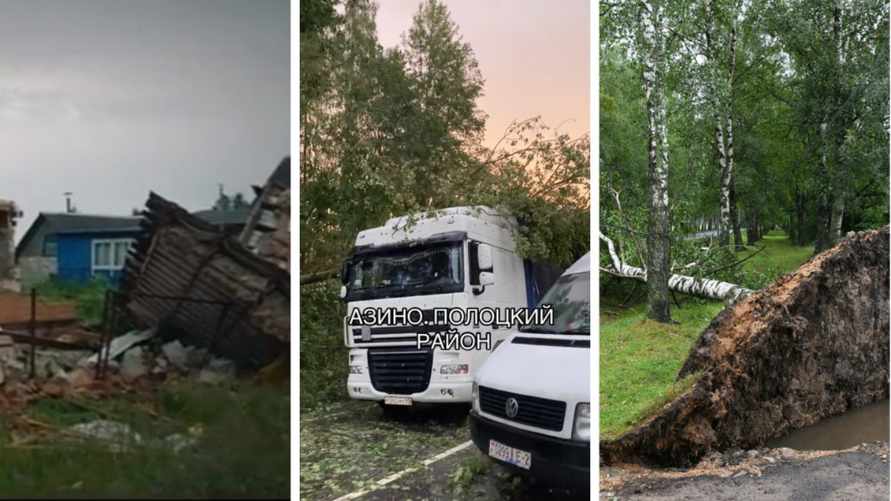 На Витебщине ураган снёс полдома и оставил без света 175 населенных пунктов. В соцсетях показали видео разгула стихии