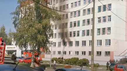 В Могилеве загорелась поликлиника