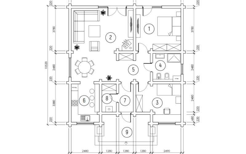 План домокомплекта № 4 за 30 тыс. рублей / Фото: lesnoidom.by