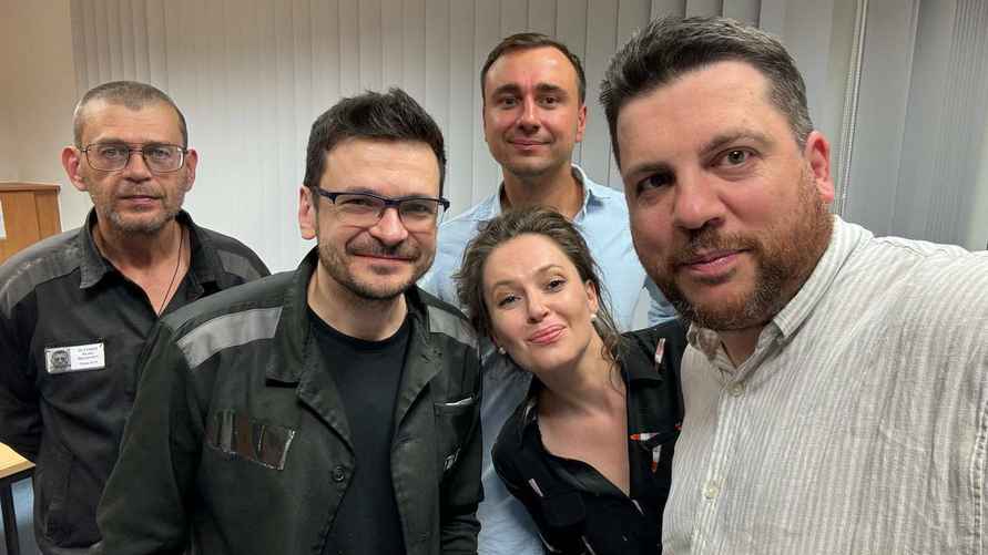 Второй слева - Илья Яшин с соратниками