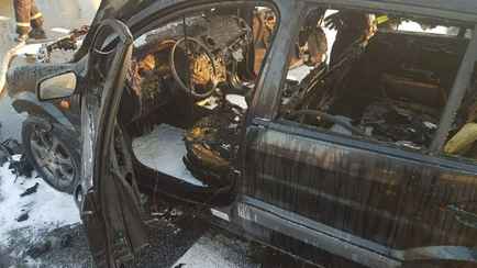 В Гомеле при движении загорелось авто