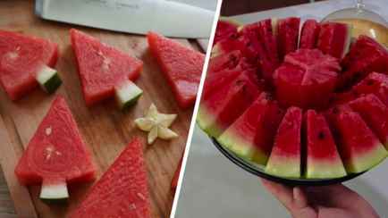 Как быстро нарезать арбуз в виде ёлочки? Нашли 5 проверенных способов для эффектной подачи