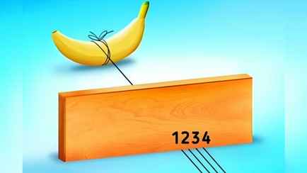 Эта головоломка с бананом покорилась только людям с высоким IQ. За какую верёвку потащить?