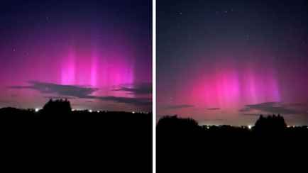 Жители Гомельщины ночью сняли северное сияние
