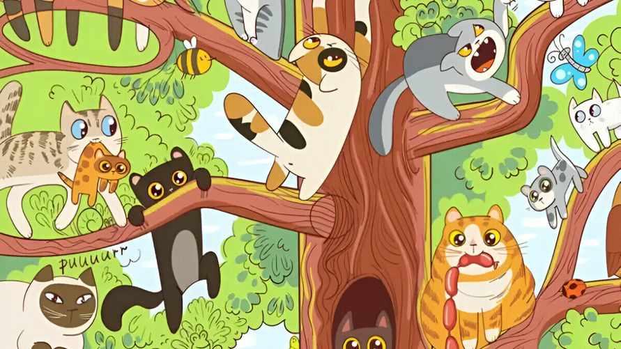 Эта головоломка с котятами проверит вашу внимательность. Сможете найти лягушку за 7 секунд?