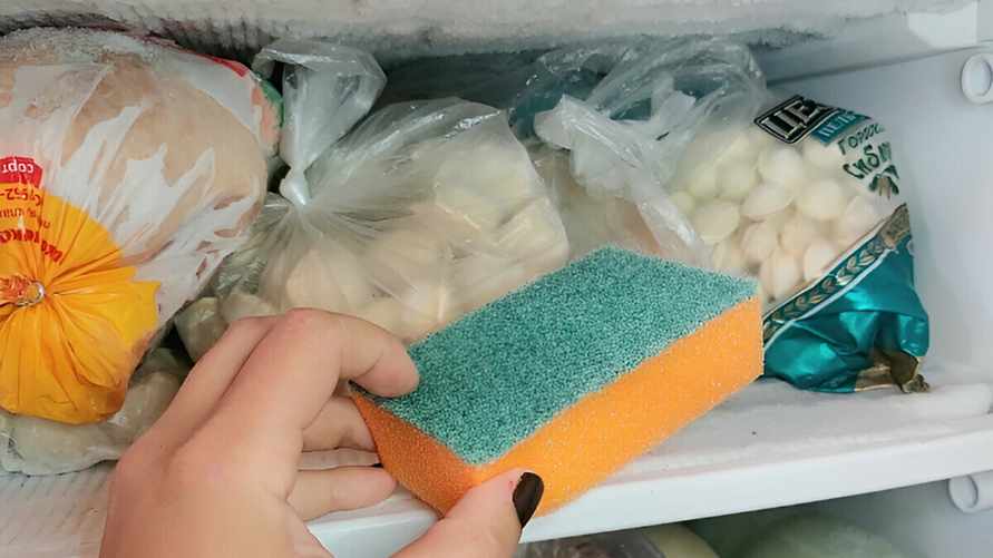 Зачем класть губку в холодильник? Этот простой лайфхак избавит старую технику от надоевшей проблемы